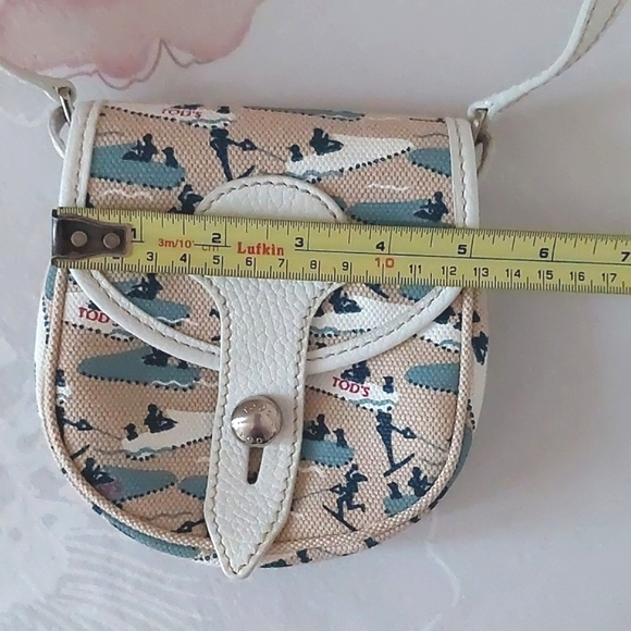 Mini Tod's canvas crossbody bag - Picture 13 of 14